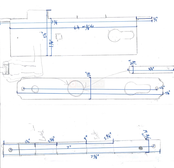 User submitted diagram of a mortise lock.