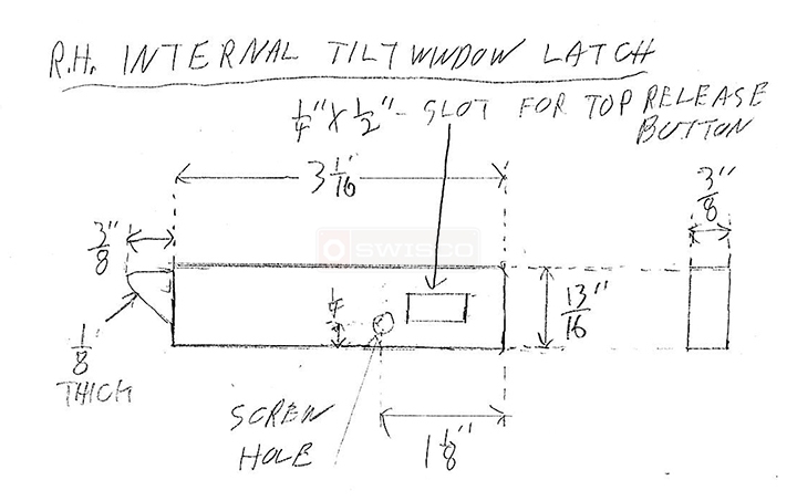 User submitted a diagram of a tilt latch.