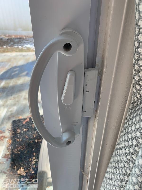 Patio sliding door hinge/handle