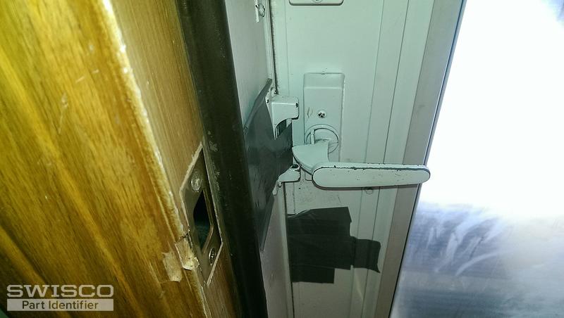 storm door lock assembly inside