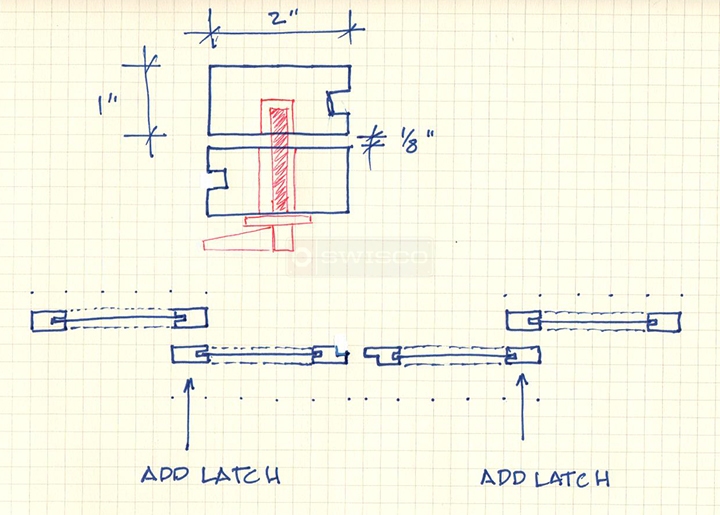 User submitted a diagram of door hardware.