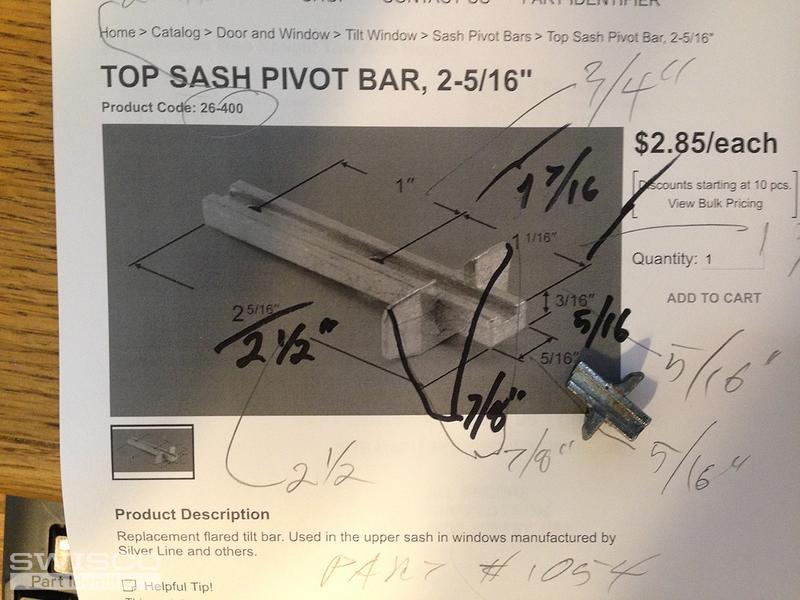 American Craftsman sash pivot bar