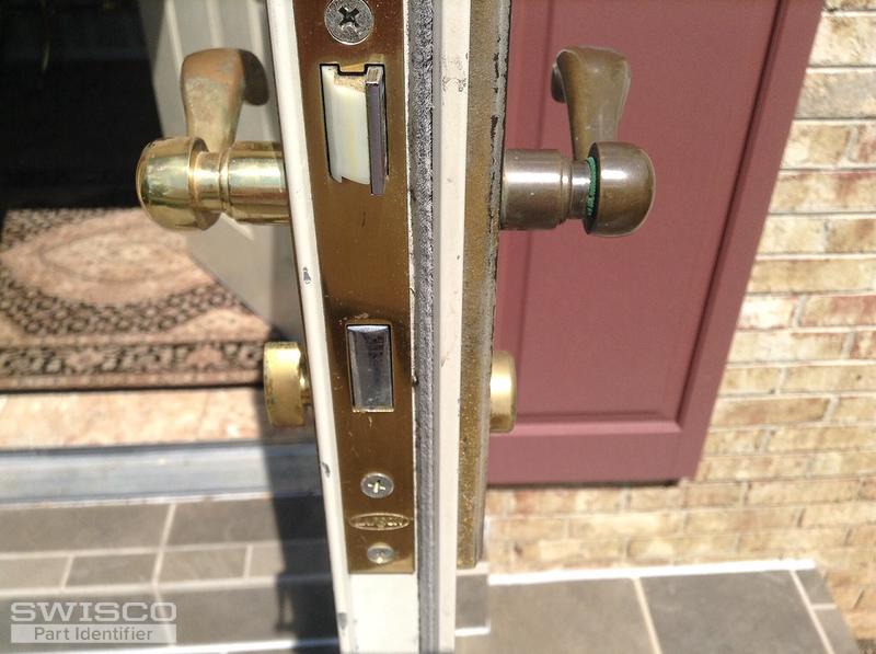 Larson Polished Brass Storm Door Handle For Pella Storm Door