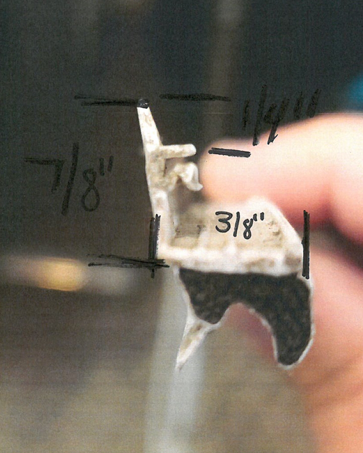 User submitted a photo of weather stripping.