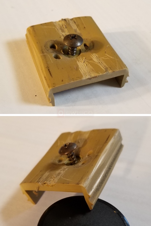 User submitted photos of closet door hardware.