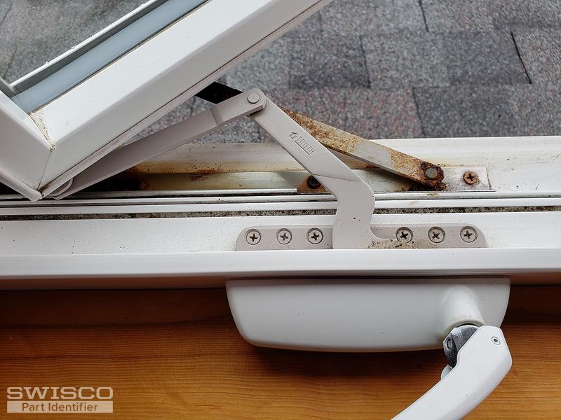 Casement window opener for weathervane window