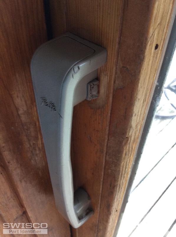 Pella White Sliding Patio Door Handle With Thumb Lock, Right Hand XO Interior