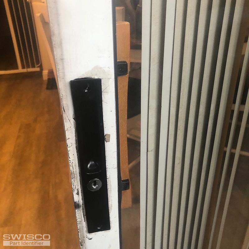 Sliding door handle with lock replacement part