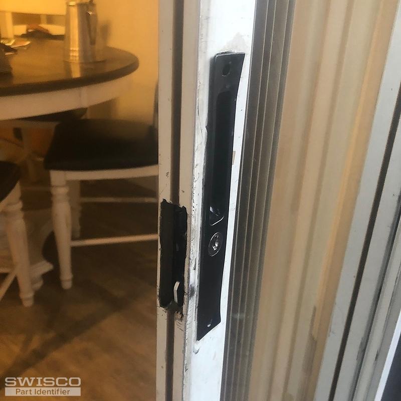 Sliding door handle with lock replacement part