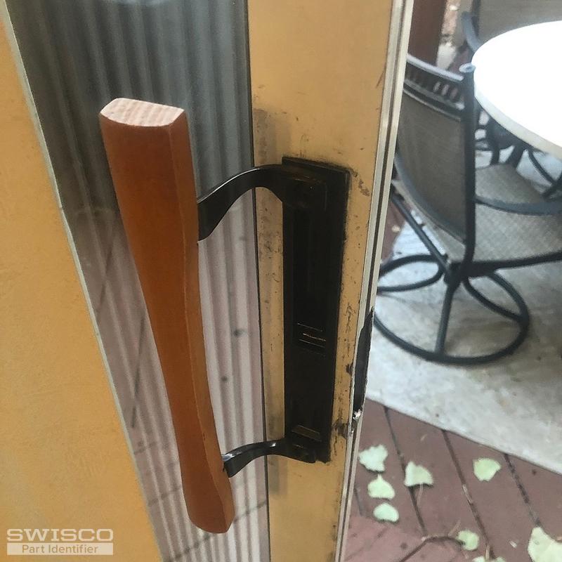 Sliding door handle with lock replacement part
