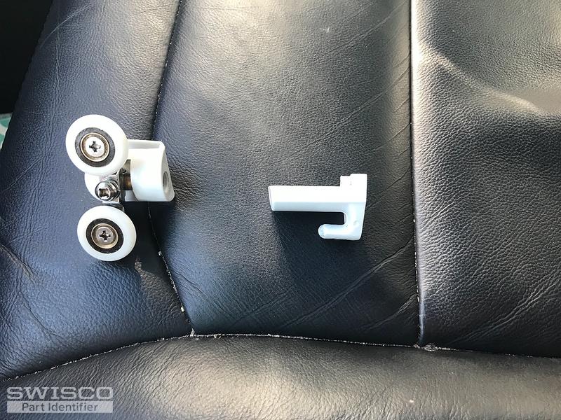 King glass curved shower door replacement part