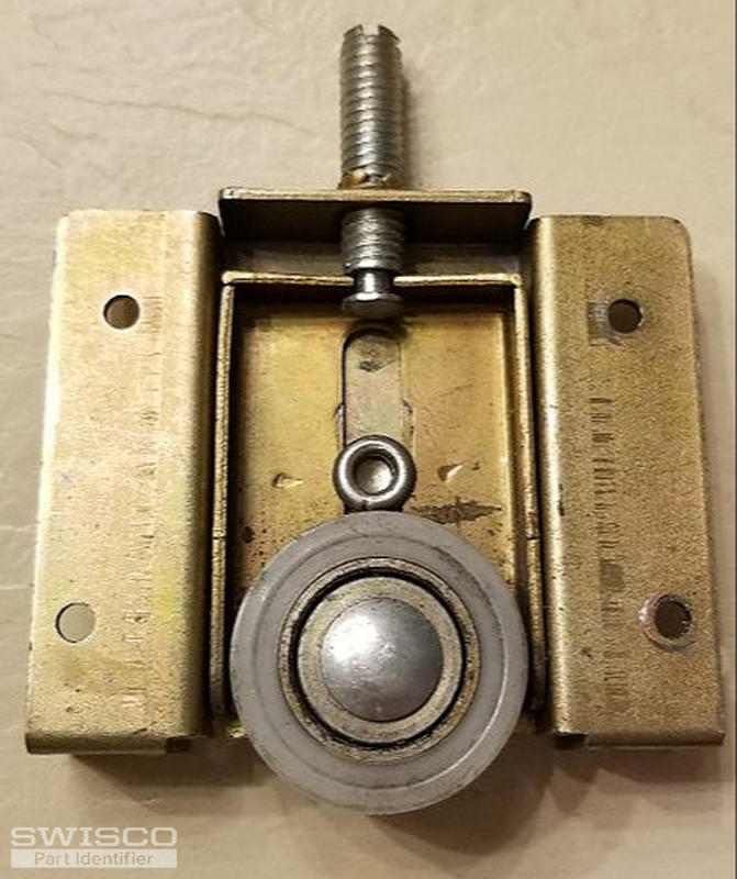 Mirrored sliding closet door rollers with concave wheels