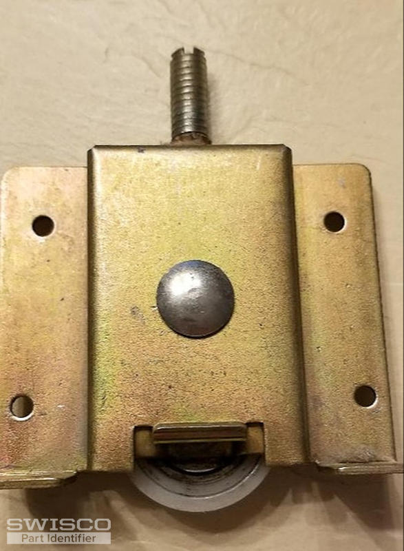 Mirrored sliding closet door rollers with concave wheels