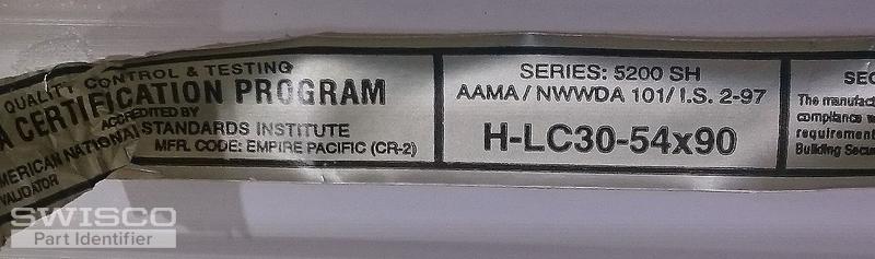 0 AAMA Label attached to window