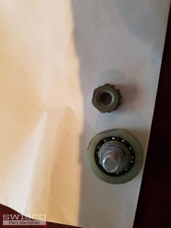 drawer slide roller with nut