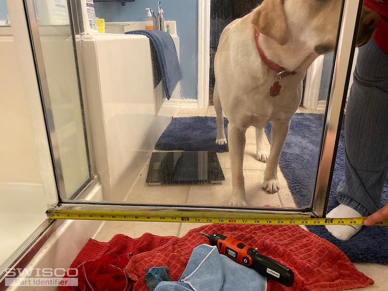 Need new shower door sweep/no markings