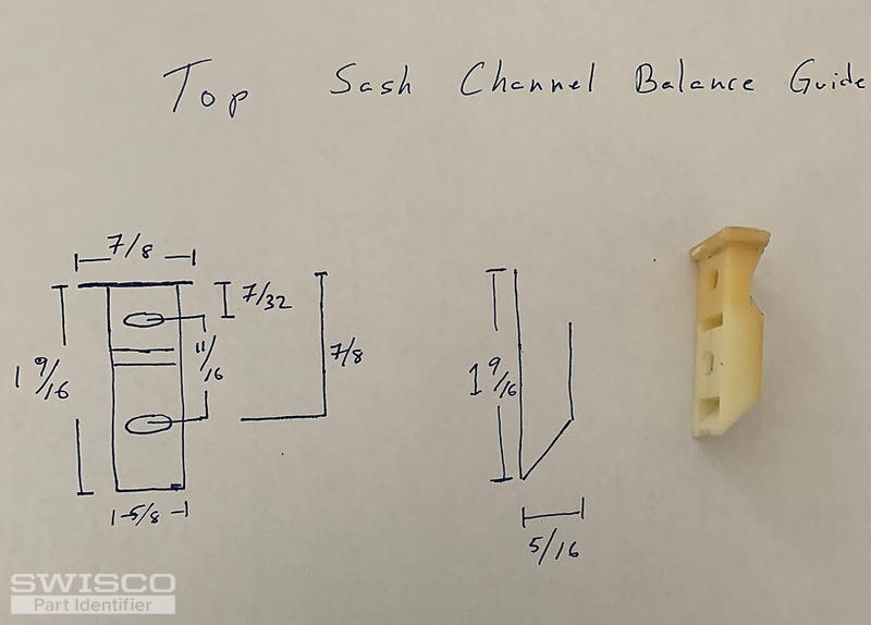 Top sash channel balance guide