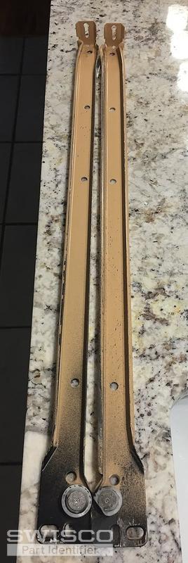 Unigrass 6600 20 inch drawer slide with 90 degree bend at the back