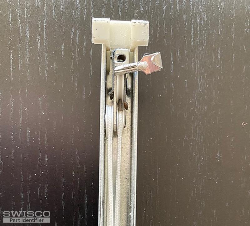 Mercer single hung window balance rod marked 32 6 EW CMC 10
