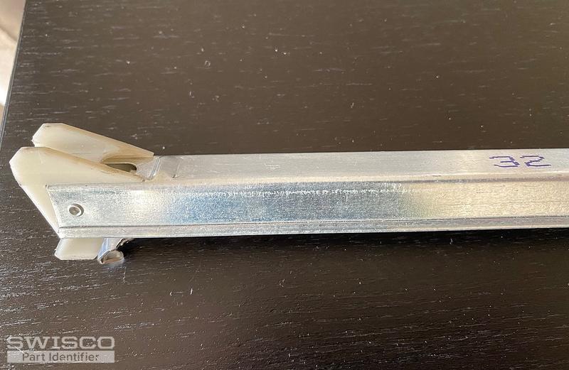 Mercer single hung window balance rod marked 32 6 EW CMC 10