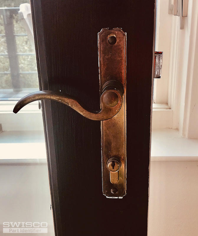 Atrium door replacement parts in satin nickel