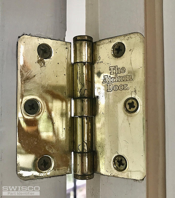 Atrium door replacement parts in satin nickel