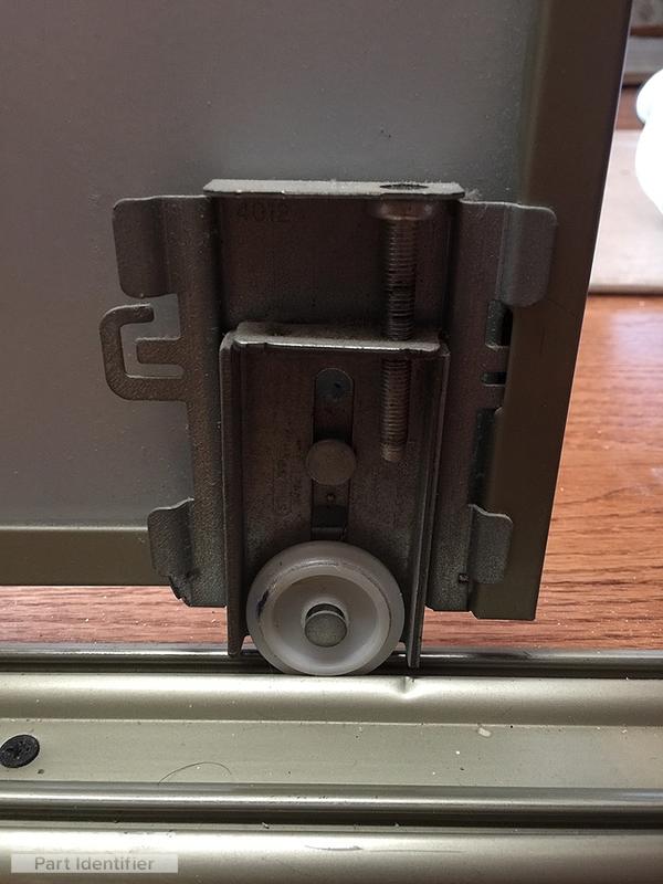 mirror closet door roller assembly