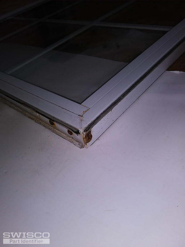 Broken part at the bottom of the sash