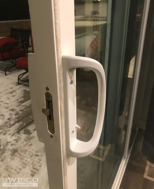 Sliding glass Door lock hatch as broken off at the tabs