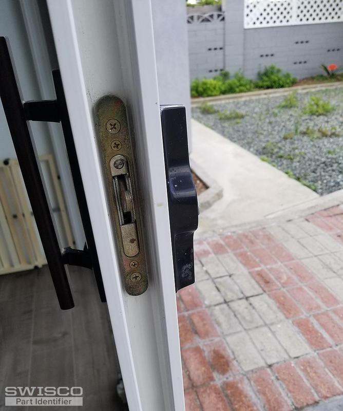 Double sliding glass door/ missing strike plate