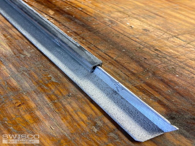 Two piece shower door sweep with drip rail