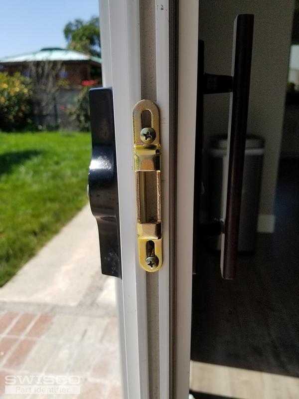 Double sliding glass door/ missing strike plate