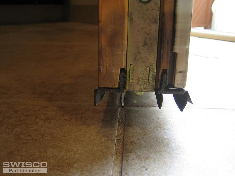 Bottom weatherstrip for pella in swing french door