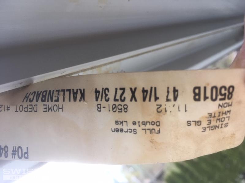 Window info - Home Depot - 2