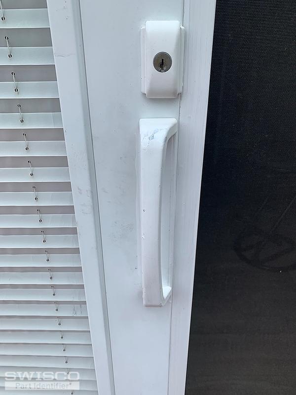 Replacement parts, screen door outside lock , white handle exterior