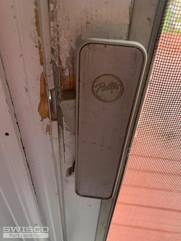 Replacement parts, screen door outside lock , white handle exterior
