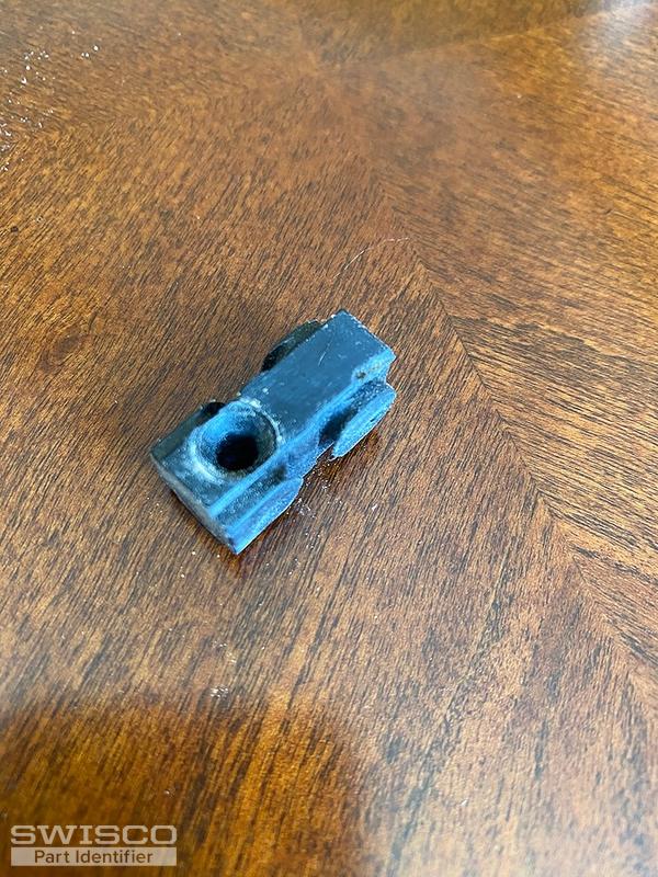 Broken plastic window pieces