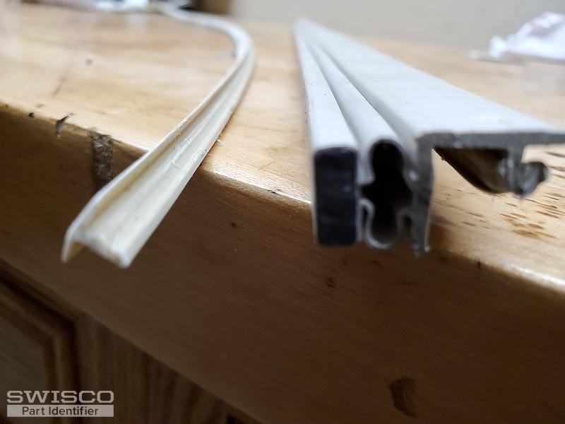 Steel door weatherstripping with strip