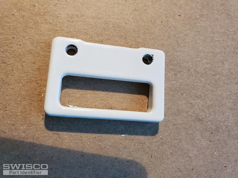 Window latch plate bottom view