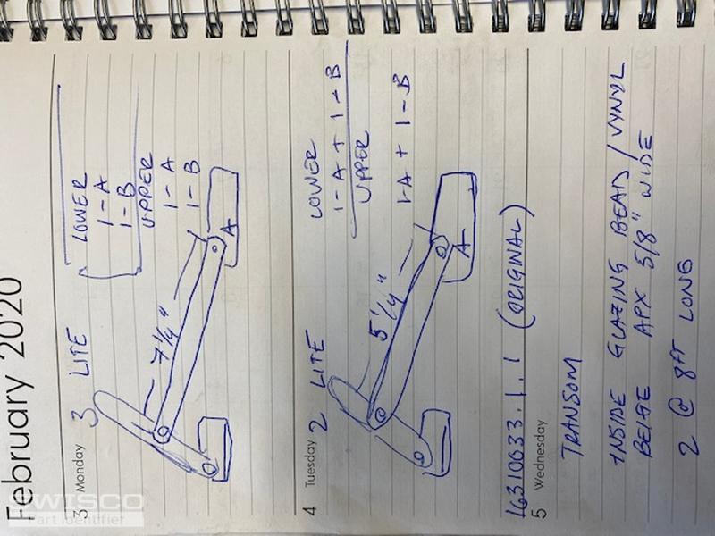 Perrin Drawing of parts needed