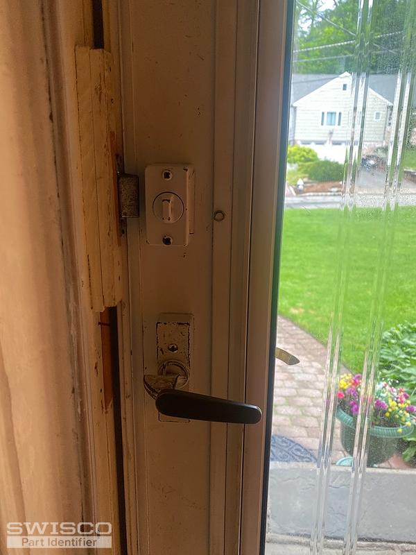 Replace storm door handle lock set