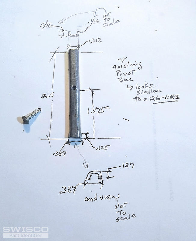 pivot bar with  dimension 