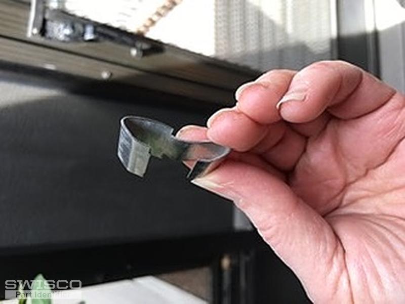 Storm door glass/screen clips