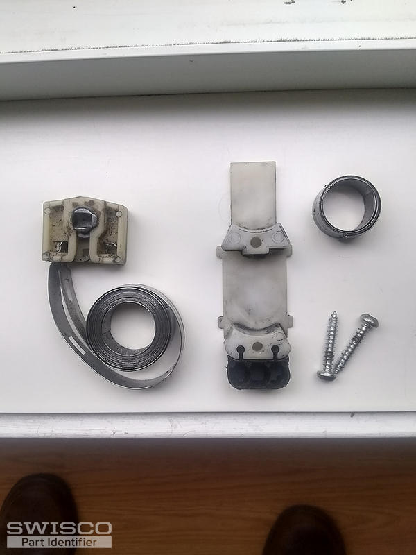 Front view with broken spring