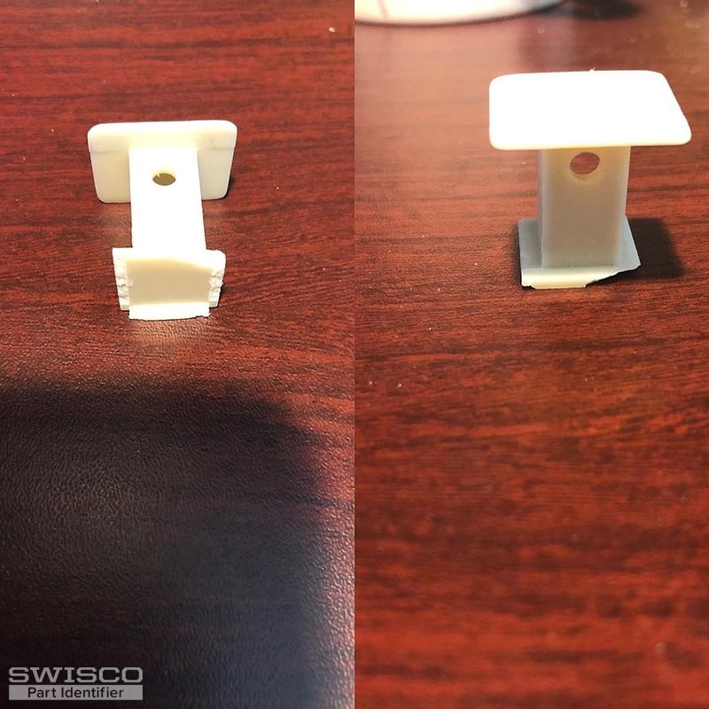 Plastic part for upper side of window