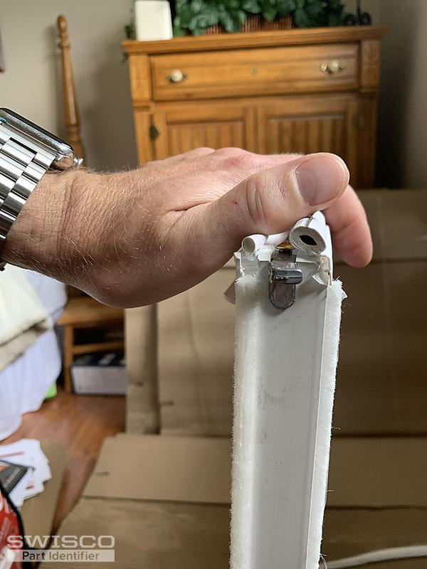 broken pin in sash (note no hole on side)