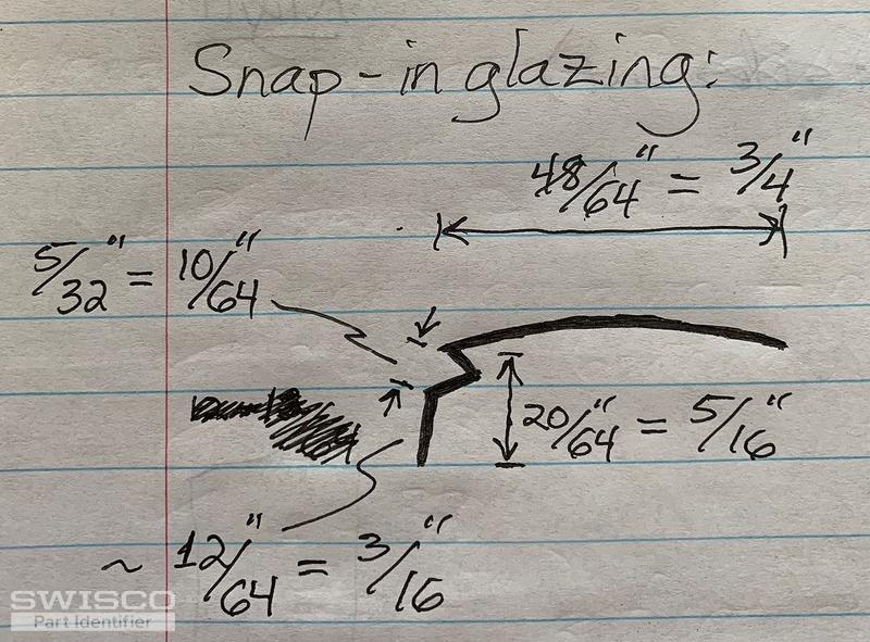 Snap in glazing dimensions