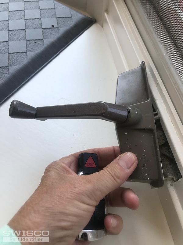 Bay window latch crank replacement