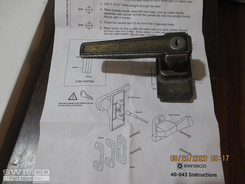 Sears Storm door handle set 40043