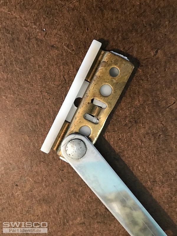 Broken hinge shoe for top of a Pella Casement Window (24" x 54